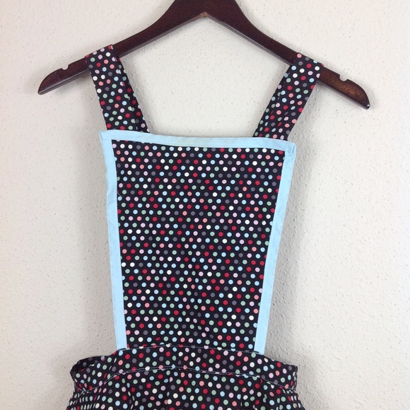 Polka Dot Print Ruffled Hem Custom Apron - Picture 2 of 5